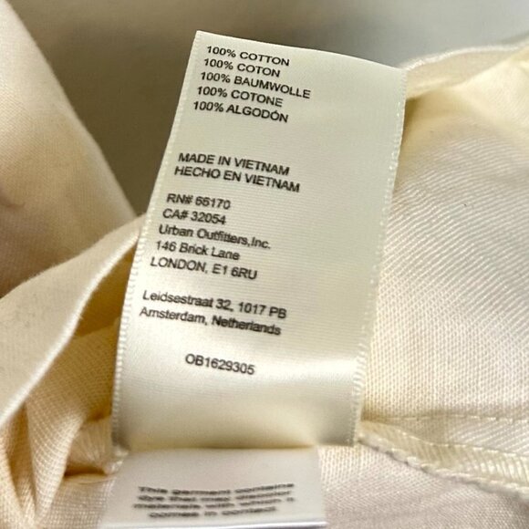 FREE PEOPLE Cheyenne Smocking Short Puff Sleeve Denim Mini Dress Size X-Small - Picture 9 of 16